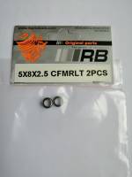 5x8x2.5 CFM(2PCS) RB Roulements cramique hybride, flasque mtal